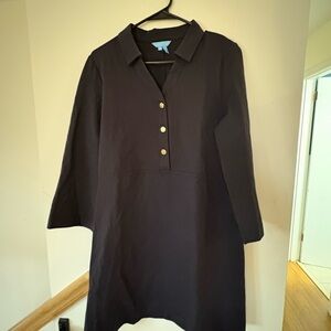 Draper James Navy Ponte Shirt Dress- M
